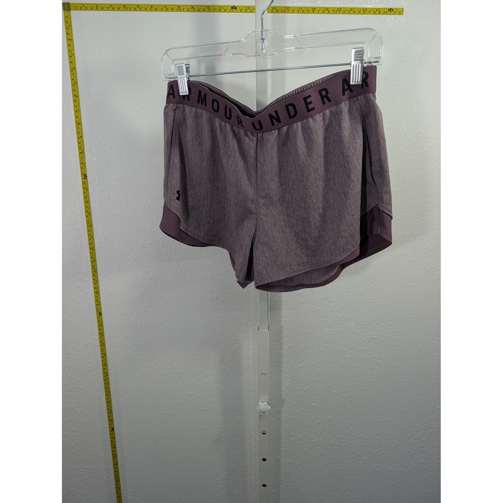 Under Armour Womens Play Up 3.0 Twist Shorts Mauve Purple Heather Medium MD - Picture 1 of 3